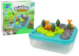 GRA UKŁADANKA EDUKACYJNA TETRIS ŁAMIGŁÓWKA LEŚNE ZWIERZĘTA