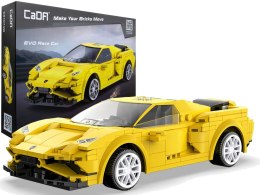 KLOCKI KONSTRUKCYJNE AUTO SPORTOWE EVO RACE CAR ŻÓŁTE R/C 289 ELEMENTÓW CADA