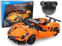 KLOCKI KONSTRUKCYJNE AUTO SPORTOWE PORSCHE POMARAŃCZOWE 421 ELEMENTÓW R/C CADA