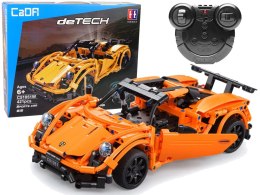 KLOCKI KONSTRUKCYJNE AUTO SPORTOWE PORSCHE POMARAŃCZOWE 421 ELEMENTÓW R/C CADA