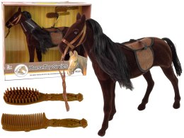 FIGURKA KONIA BRĄZOWY AKCESORIA DO CZESANIA