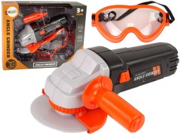 ZESTAW MAJSTERKOWICZA SZLIFIERKA NA BATERIE OKULARY OCHRONNE