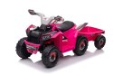 QUAD NA AKUMULATOR XMX630T RÓŻOWY Z PRZYCZEPĄ