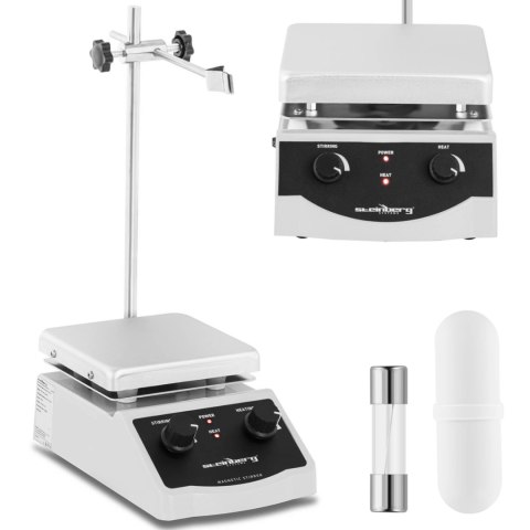 MIESZADŁO MAGNETYCZNE LABORATORYJNE ZE STOJAKIEM UCHWYTEM 380C 2000 OBR./MIN 170 X 170 MM MIESZADŁO MAGNETYCZNE LABORATORYJNE ZE STOJAKIEM UCHWYTEM 380C 2000 OBR./MIN 170 X 170 MM