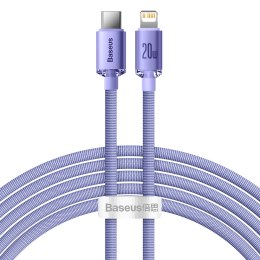 KABEL PRZEWÓD DO SZYBKIEGO ŁADOWANIA I TRANSFERU DANYCH USB-C IPHONE LIGHTNING 20W 2M FIOLETOWY