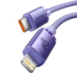 KABEL PRZEWÓD DO SZYBKIEGO ŁADOWANIA I TRANSFERU DANYCH USB-C IPHONE LIGHTNING 20W 2M FIOLETOWY