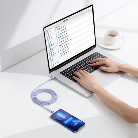 KABEL PRZEWÓD DO SZYBKIEGO ŁADOWANIA I TRANSFERU DANYCH USB-C IPHONE LIGHTNING 20W 2M FIOLETOWY KABEL PRZEWÓD DO SZYBKIEGO ŁADOWANIA I TRANSFERU DANYCH USB-C IPHONE LIGHTNING 20W 2M FIOLETOWY