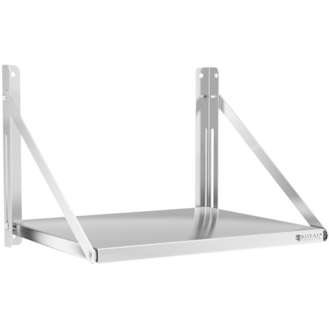 PÓŁKA ŚCIENNA GASTRONOMICZNA SKŁADANA ZE STALI NIERDZEWNEJ DO 40 KG 60 X 45 CM PÓŁKA ŚCIENNA GASTRONOMICZNA SKŁADANA ZE STALI NIERDZEWNEJ DO 40 KG 60 X 45 CM