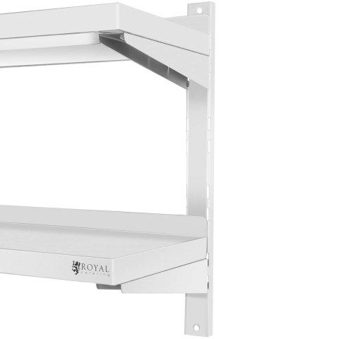 PÓŁKA ŚCIENNA WISZĄCA GASTRONOMICZNA PODWÓJNA Z REGULACJĄ STAL 80 X 40 CM PÓŁKA ŚCIENNA WISZĄCA GASTRONOMICZNA PODWÓJNA Z REGULACJĄ STAL 80 X 40 CM