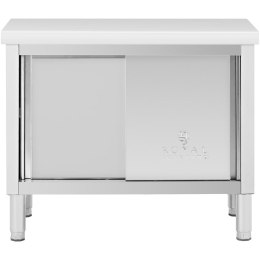 STÓŁ GASTRONOMICZNY Z SZAFKĄ Z DRZWIAMI SUWANYMI STAL 100 X 50 CM DO 330 KG