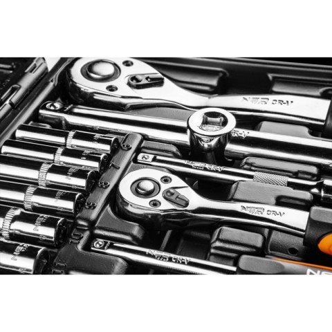 ZESTAW KLUCZY NASADOWYCH 1/4'',1/2'' 111 CZĘŚCI CRV ZESTAW KLUCZY NASADOWYCH 1/4'',1/2'' 111 CZĘŚCI CRV