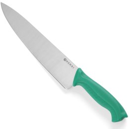 NÓŻ KUCHARSKI DO WARZYW I OWOCÓW HACCP 385MM - ZIELONY - HENDI 842713
