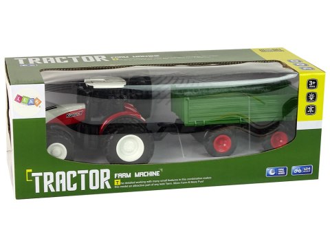 TRAKTOR ZDALNIE STEROWANY Z PRZYCZEPĄ 1:24 CZERWONY ZIELONY TRAKTOR ZDALNIE STEROWANY Z PRZYCZEPĄ 1:24 CZERWONY ZIELONY