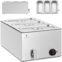 BEMAR PODGRZEWACZ ELEKTRYCZNY Z KRANEM 3 X GN 1/3 600 W