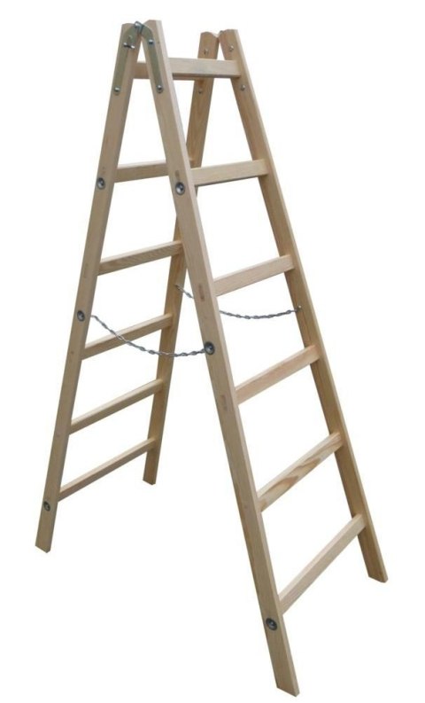 DRABINA DREWNIANA ROZSTAWNA 5 SZCZEBLI 159CM DRABINA DREWNIANA ROZSTAWNA 5 SZCZEBLI 159CM