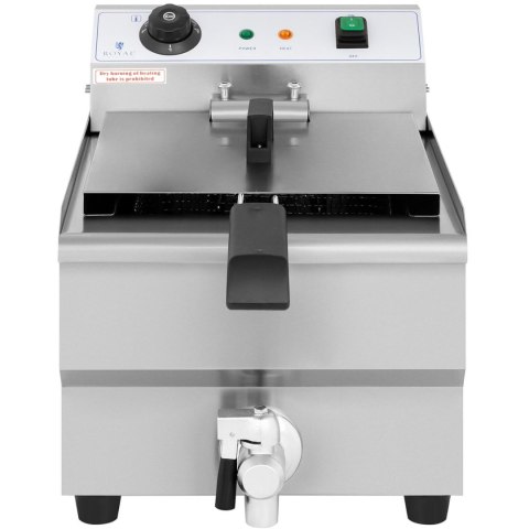 FRYTOWNICA ELEKTRYCZNA NASTAWNA Z KRANEM SPUSTOWYM 230 V 3200 W 13 L FRYTOWNICA ELEKTRYCZNA NASTAWNA Z KRANEM SPUSTOWYM 230 V 3200 W 13 L
