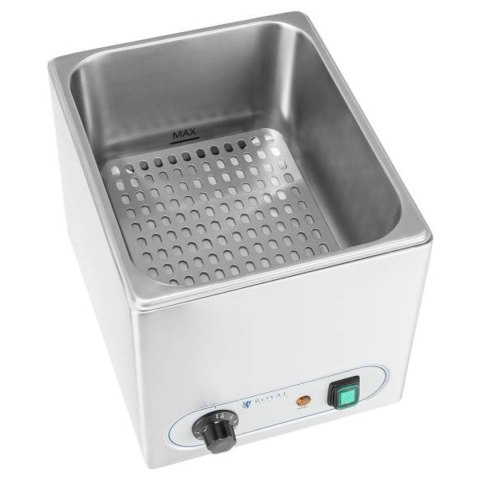 PODGRZEWACZ WODNY DO PARÓWEK KIEŁBASEK HOTDOG 10L 230V RCHW-1000 ROYAL CATERING PODGRZEWACZ WODNY DO PARÓWEK KIEŁBASEK HOTDOG 10L 230V RCHW-1000 ROYAL CATERING