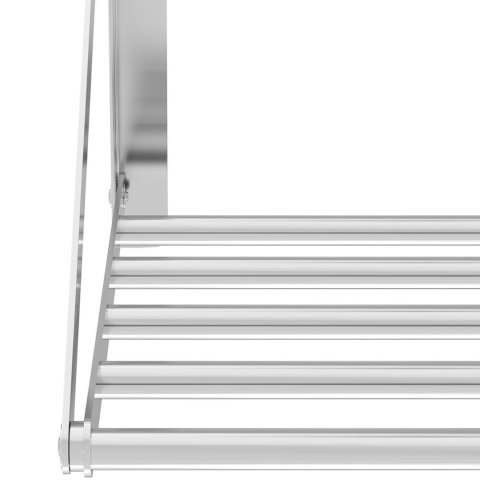 PÓŁKA ŚCIENNA SKŁADANA ZE STALI NIERDZEWNEJ DO 40 KG 100 X 45 CM PÓŁKA ŚCIENNA SKŁADANA ZE STALI NIERDZEWNEJ DO 40 KG 100 X 45 CM