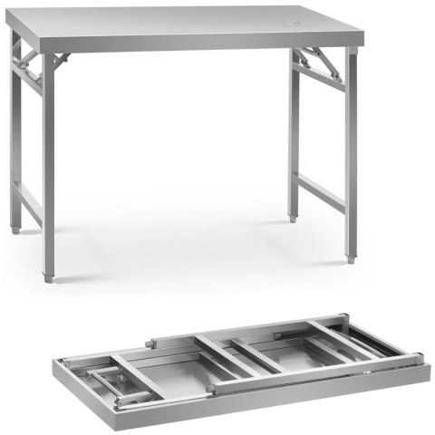 STÓŁ ZE STALI NIERDZEWNEJ LABORATORYJNY SKŁADANY 120 X 70 CM STÓŁ ZE STALI NIERDZEWNEJ LABORATORYJNY SKŁADANY 120 X 70 CM