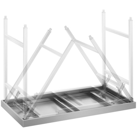 STÓŁ ZE STALI NIERDZEWNEJ LABORATORYJNY SKŁADANY 120 X 70 CM STÓŁ ZE STALI NIERDZEWNEJ LABORATORYJNY SKŁADANY 120 X 70 CM