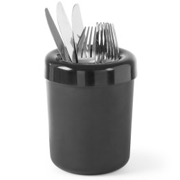 ŚMIETNICZKA STOŁOWA LUB POJEMNIK NA SZTUĆCE Z TWORZYWA CZARNY ŚR. 130MM - HENDI 421574