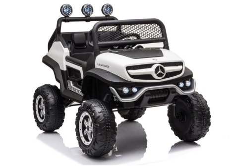 POJAZD NA AKUMULATOR MERCEDES UNIMOG S BIAŁY POJAZD NA AKUMULATOR MERCEDES UNIMOG S BIAŁY