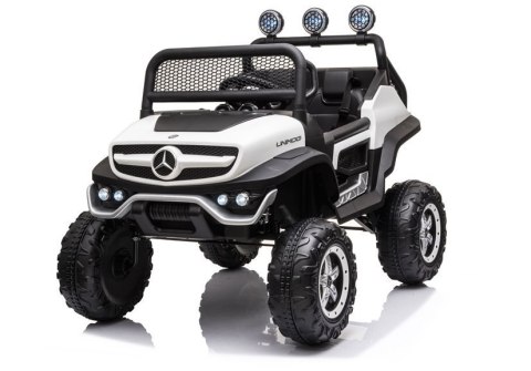 POJAZD NA AKUMULATOR MERCEDES UNIMOG S BIAŁY POJAZD NA AKUMULATOR MERCEDES UNIMOG S BIAŁY