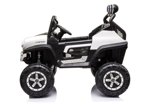 POJAZD NA AKUMULATOR MERCEDES UNIMOG S BIAŁY POJAZD NA AKUMULATOR MERCEDES UNIMOG S BIAŁY