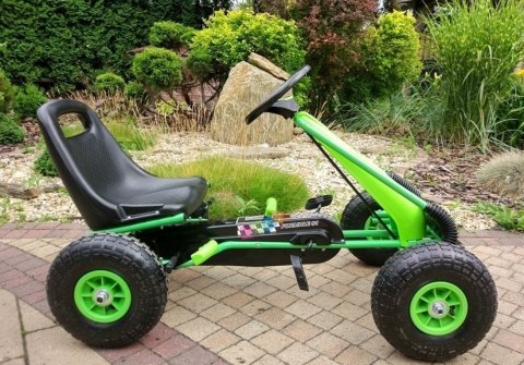 Gokart Zielony A-15 Pompowane Koła Gokart Zielony A-15 Pompowane Koła