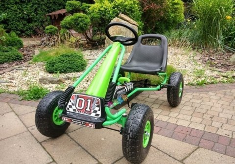 Gokart Zielony A-15 Pompowane Koła Gokart Zielony A-15 Pompowane Koła