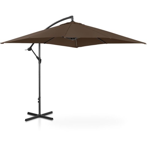 Parasol ogrodowy na wysięgniku kwadratowy 250 x 250 cm brązowy Parasol ogrodowy na wysięgniku kwadratowy 250 x 250 cm brązowy
