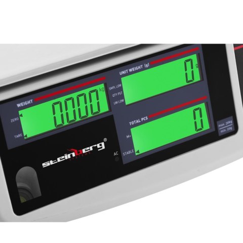 Waga sklepowa handlowa licząca LCD 30.5 x 22 cm 30 kg / 1 g Waga sklepowa handlowa licząca LCD 30.5 x 22 cm 30 kg / 1 g