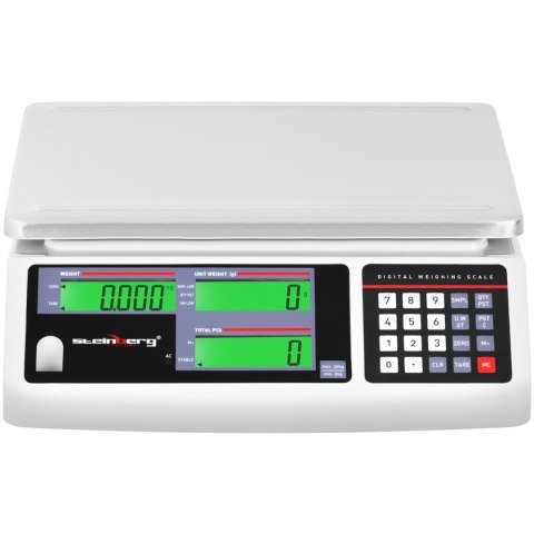 Waga sklepowa handlowa licząca LCD 30.5 x 22 cm 30 kg / 1 g Waga sklepowa handlowa licząca LCD 30.5 x 22 cm 30 kg / 1 g