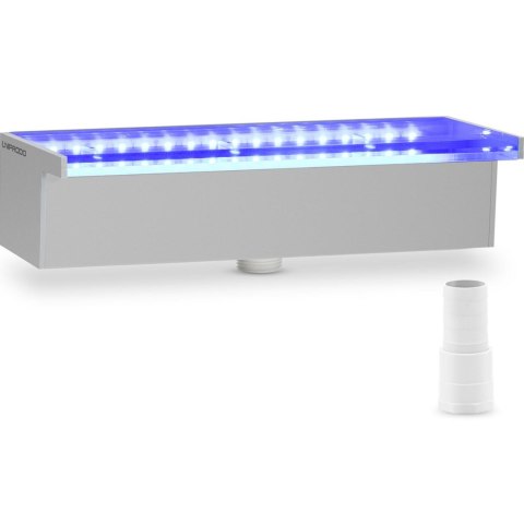 Wylewka wodospadowa kaskada ścienna do ogrodu stawu LED 30 cm wypływ 30 mm Wylewka wodospadowa kaskada ścienna do ogrodu stawu LED 30 cm wypływ 30 mm