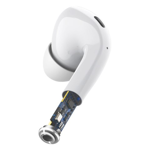Bezprzewodowe słuchawki W3 Bluetooth 5.0 TWS dokanałowe wodoodporne IP55 biały Bezprzewodowe słuchawki W3 Bluetooth 5.0 TWS dokanałowe wodoodporne IP55 biały