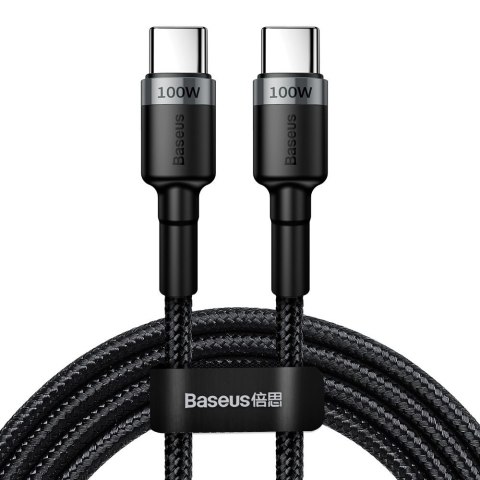Cafule nylonowy kabel przewód USB-C Power Delivery 2.0 100W 20V 5A 2m szary Cafule nylonowy kabel przewód USB-C Power Delivery 2.0 100W 20V 5A 2m szary
