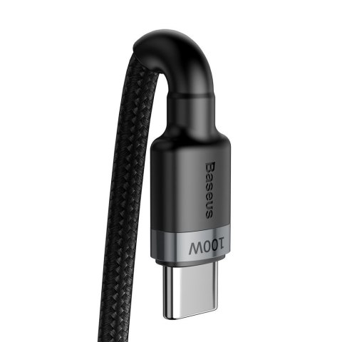 Cafule nylonowy kabel przewód USB-C Power Delivery 2.0 100W 20V 5A 2m szary Cafule nylonowy kabel przewód USB-C Power Delivery 2.0 100W 20V 5A 2m szary