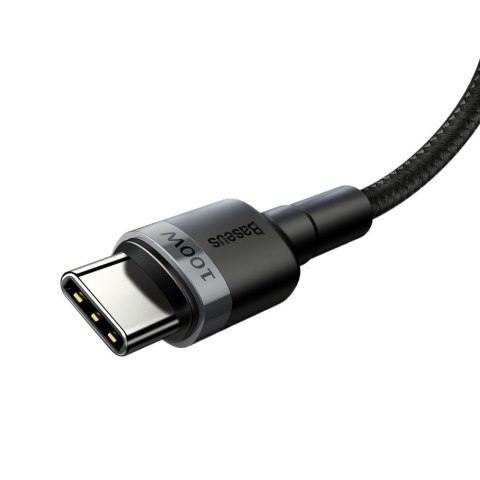 Cafule nylonowy kabel przewód USB-C Power Delivery 2.0 100W 20V 5A 2m szary Cafule nylonowy kabel przewód USB-C Power Delivery 2.0 100W 20V 5A 2m szary
