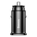 Inteligentna ładowarka samochodowa Square 2x USB QC3.0 Quick Charge 3.0 SCP AFC 30W czarny