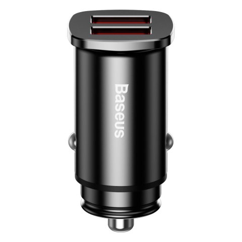 Inteligentna ładowarka samochodowa Square 2x USB QC3.0 Quick Charge 3.0 SCP AFC 30W czarny Inteligentna ładowarka samochodowa Square 2x USB QC3.0 Quick Charge 3.0 SCP AFC 30W czarny