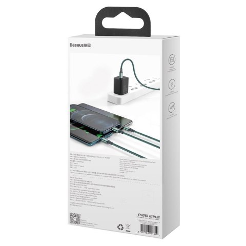 Rapid 3w1 kabel USB-C - USB-C / Lightning / micro USB 20 W 1.5 m zielony Rapid 3w1 kabel USB-C - USB-C / Lightning / micro USB 20 W 1.5 m zielony