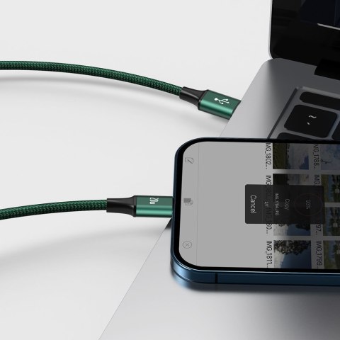 Rapid 3w1 kabel USB-C - USB-C / Lightning / micro USB 20 W 1.5 m zielony Rapid 3w1 kabel USB-C - USB-C / Lightning / micro USB 20 W 1.5 m zielony