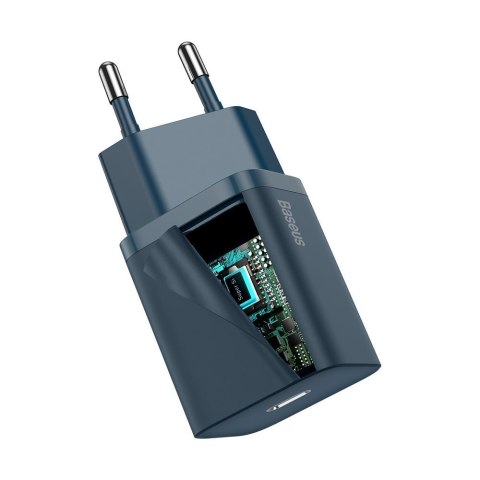 Super Si 1C szybka ładowarka USB-C 20W Power Delivery niebieski Super Si 1C szybka ładowarka USB-C 20W Power Delivery niebieski