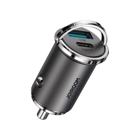 Szybka ładowarka samochodowa USB-C USB 45W 5A PD QC 3.0 AFC SCP szary Szybka ładowarka samochodowa USB-C USB 45W 5A PD QC 3.0 AFC SCP szary