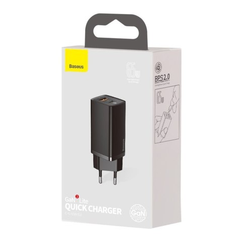 Szybka ładowarka sieciowa GaN2 Pro USB USB-C QC PD 65W czarny Szybka ładowarka sieciowa GaN2 Pro USB USB-C QC PD 65W czarny