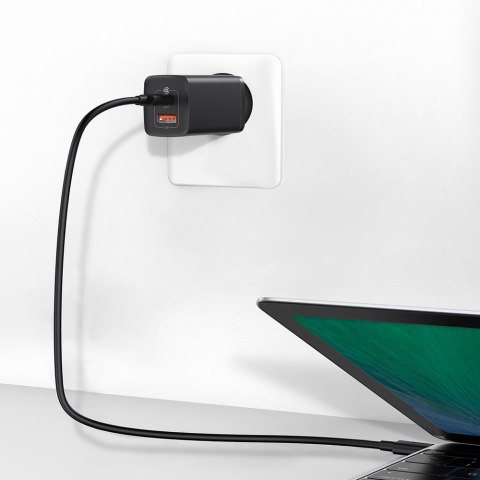 Szybka ładowarka sieciowa GaN2 Pro USB USB-C QC PD 65W czarny Szybka ładowarka sieciowa GaN2 Pro USB USB-C QC PD 65W czarny