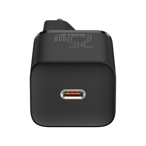 Szybka ładowarka sieciowa Super Si QC PD 25W 3A + kabel USB-C 1m czarny Szybka ładowarka sieciowa Super Si QC PD 25W 3A + kabel USB-C 1m czarny