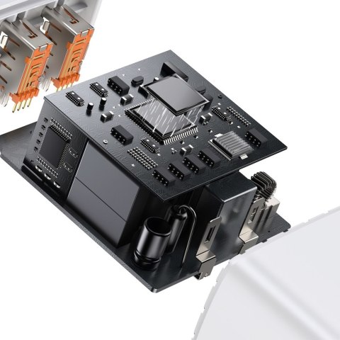 Compact szybka ładowarka sieciowa 2x USB USB-C 30W 3A PD QC biały Compact szybka ładowarka sieciowa 2x USB USB-C 30W 3A PD QC biały