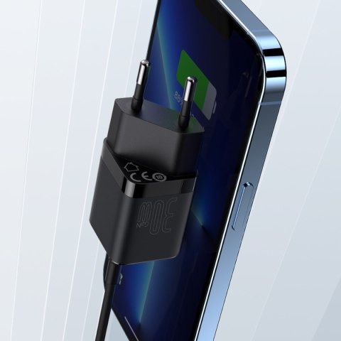 GaN3 szybka ładowarka sieciowa do telefonu tabletu 30W czarny GaN3 szybka ładowarka sieciowa do telefonu tabletu 30W czarny