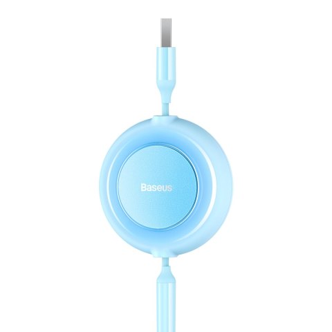 Kabel przewód 3w1 ze zwijaczem USB microUSB Apple USB-C 3.5A 1.1m błękitny Kabel przewód 3w1 ze zwijaczem USB microUSB Apple USB-C 3.5A 1.1m błękitny